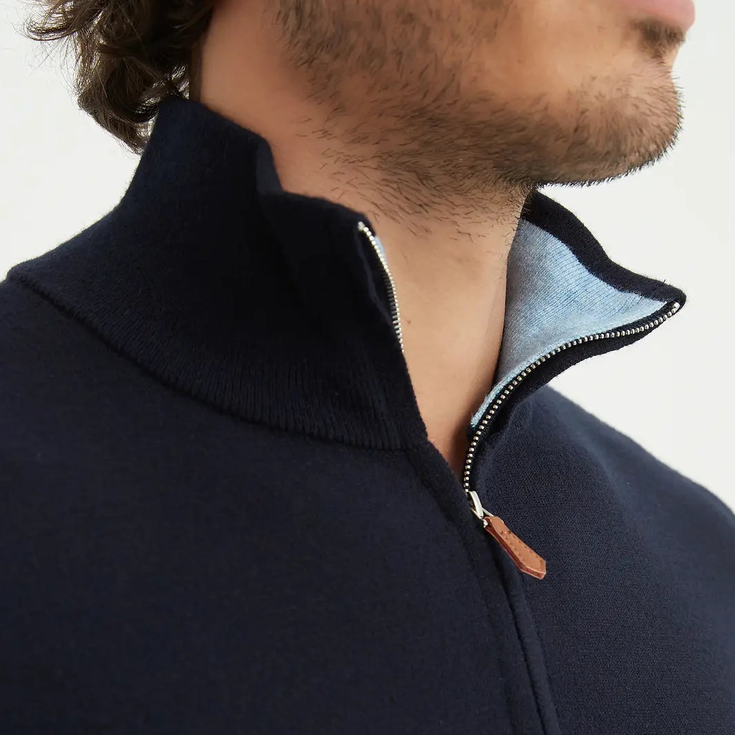Yves Enzo Paris "Charly" Trucker Collar Sweater – Cashmere Touch