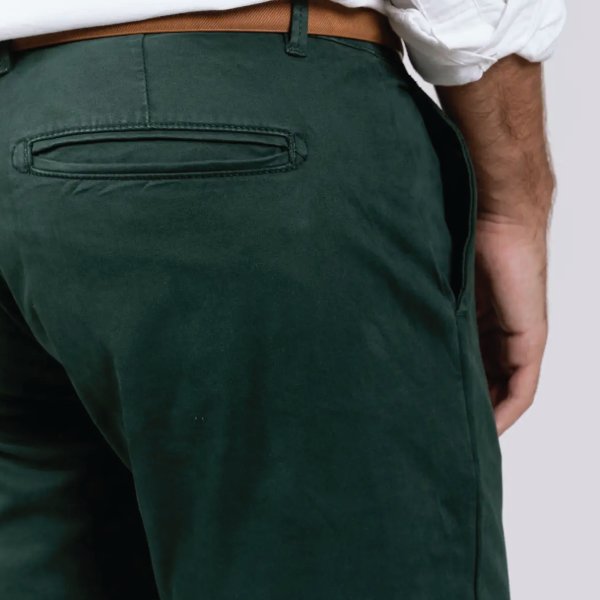 Celopman Slim Fit Chinos - Bottle Green
