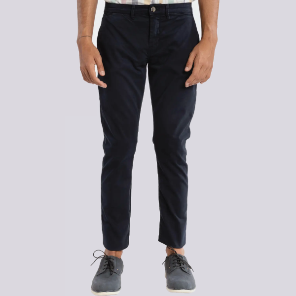 Celopman Slim Fit Chinos - Navy