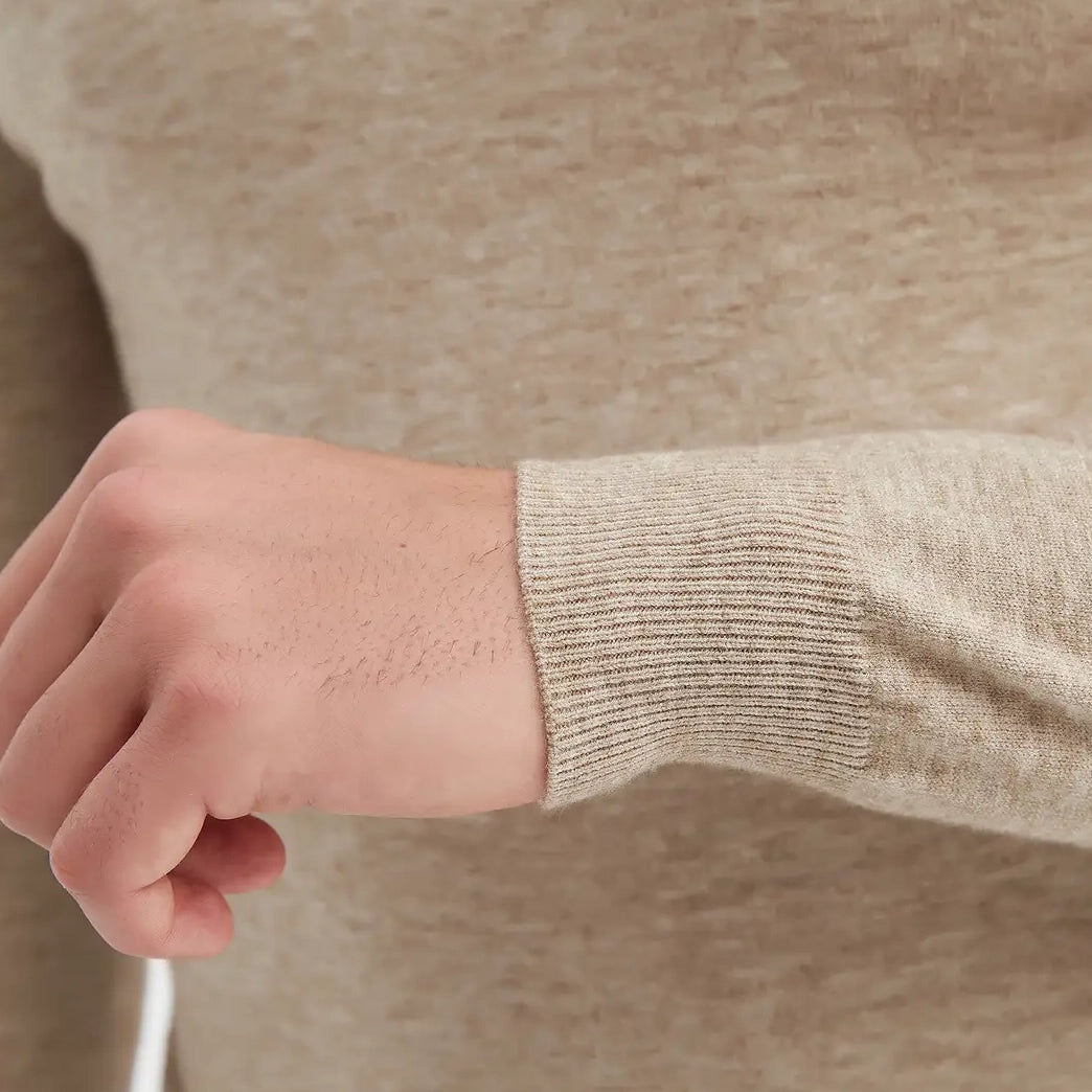 Paris "Cashmere Touch" Round Neck Sweater – Beige