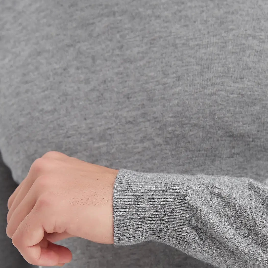 Paris "Cashmere Touch" Round Neck Sweater – Grey