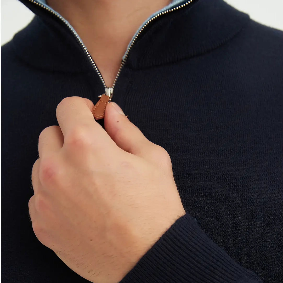 Yves Enzo Paris "Charly" Trucker Collar Sweater – Cashmere Touch