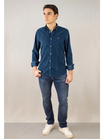 PatadeGayo Nappa  Small Cord Shirt - Blue