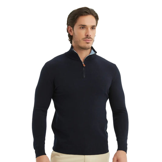 Yves Enzo Paris "Charly" Trucker Collar Sweater – Cashmere Touch